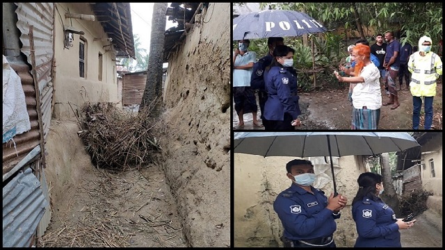 দুর্গাপুরে প্রতিবন্ধী জাহালামের বাড়ির রাস্তা খুলে দিলেন ওসি
